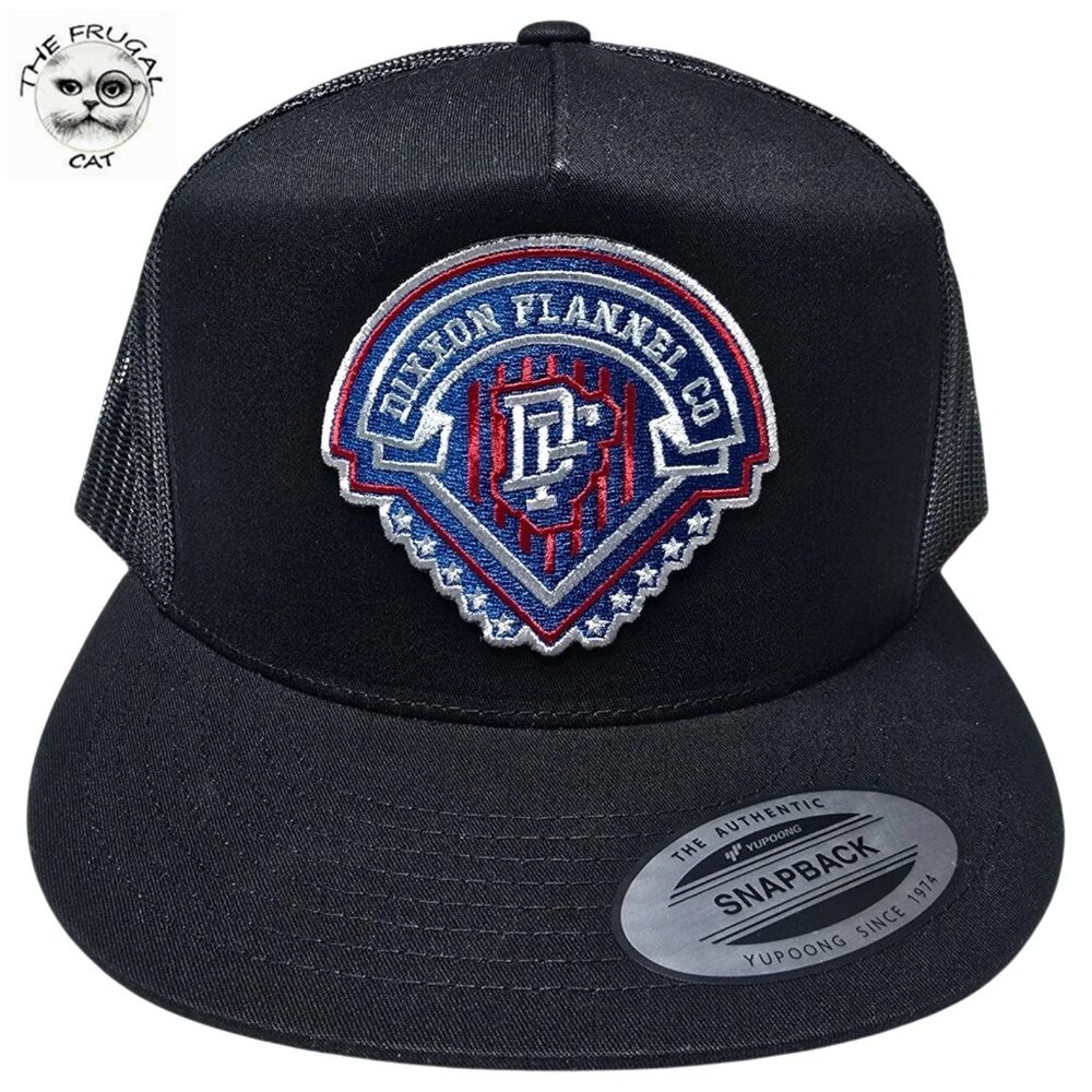 DIXXON Flannel LEGACY Snapback Trucker Cap Flat Bill Black